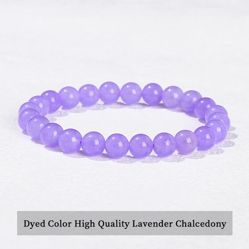 Natural Gemstone Bead Bracelet — Amethyst, Tiger Eye, Crystal, Agate & More | Reiki Healing Jewelry
