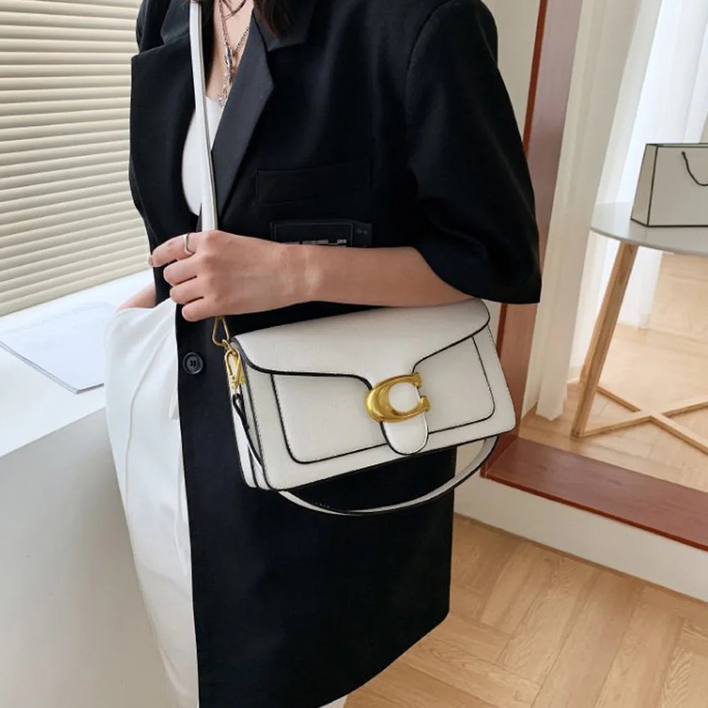 PU Leather Crossbody Satchel Bag | Dual-Strap Shoulder Bag for Women