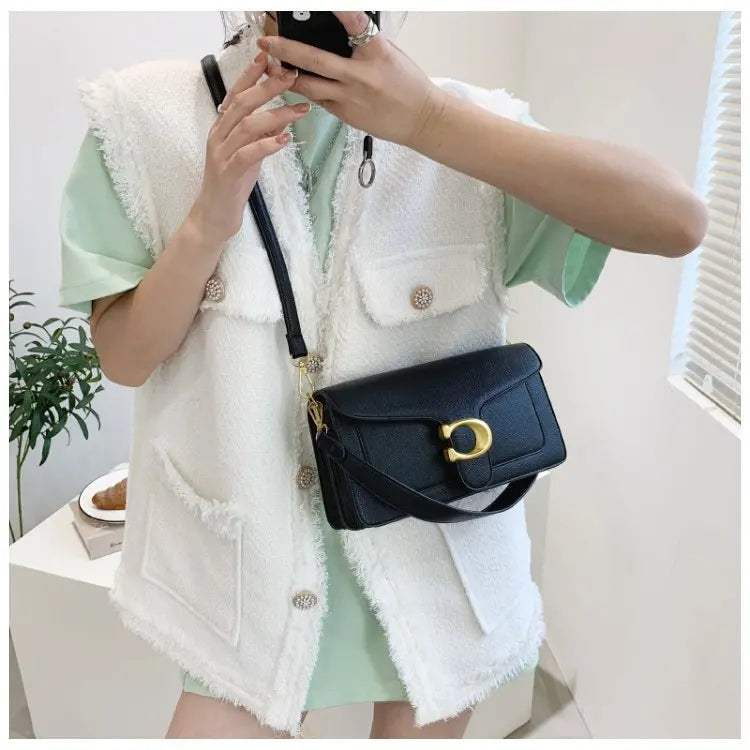 PU Leather Crossbody Satchel Bag | Dual-Strap Shoulder Bag for Women