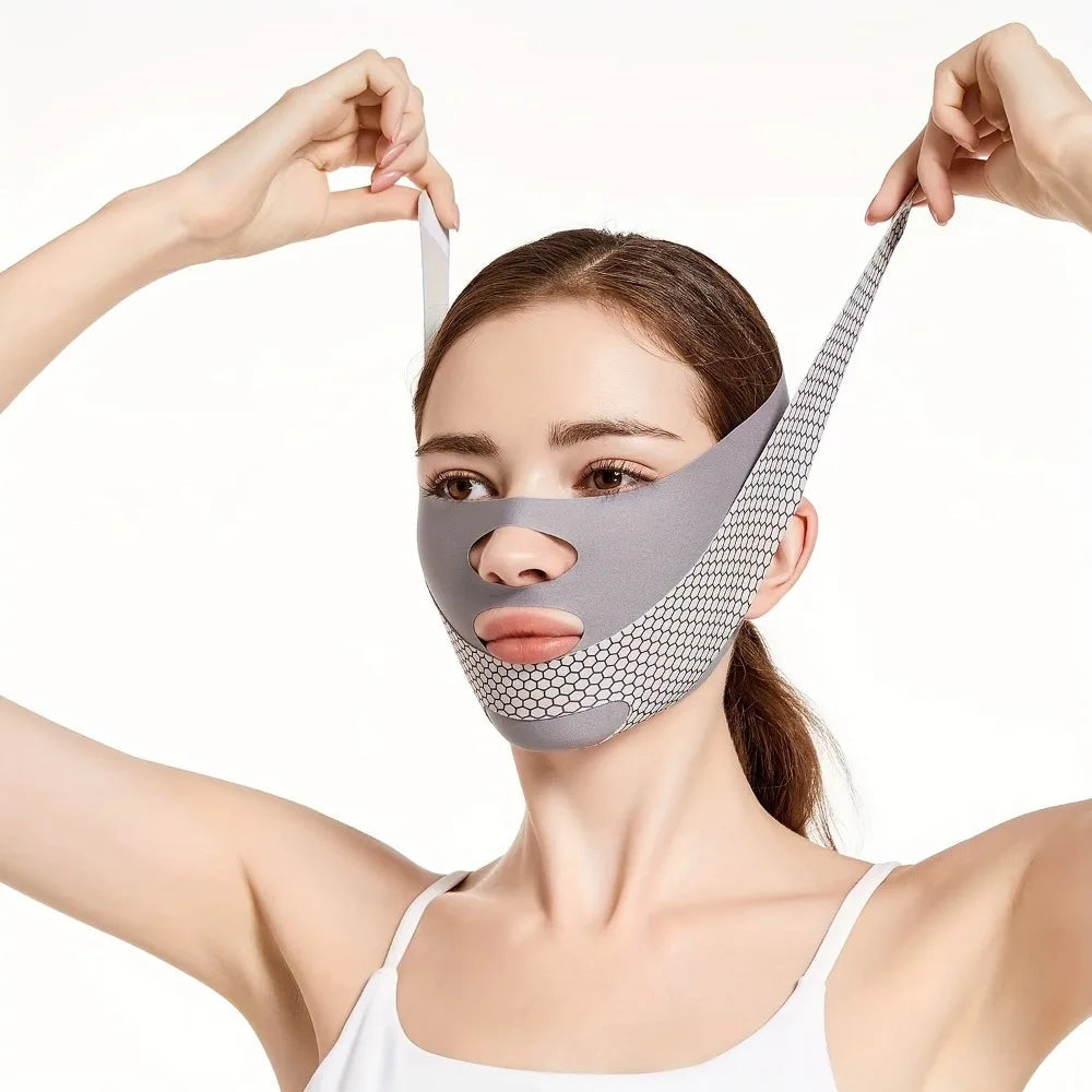 Face Slimming Bandage V Line Face Shaper Double Chin Reducer Face Lifting Belt Anti Wrinkle Facial Massager Women Skin Care Tool Nanasbeautyholic