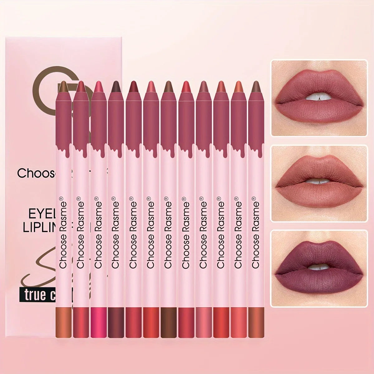 12 Colors/box Matte Lip Liner Pencil Set Waterproof Long Lasting Nude Red Lip Contour Pencil Sexy Rose Pink Lipstick Tint Makeup Nanasbeautyholic