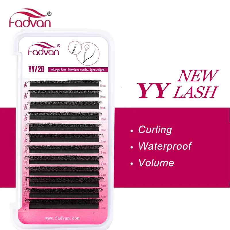 YY Shape Eyelash Extensions | Faux Mink C/D Curl | 0.05–0.07mm | 6–15mm