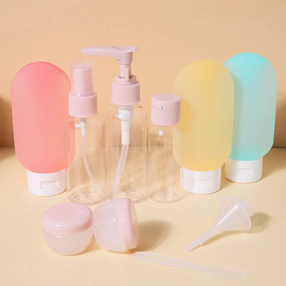 3/11Pcs Travel Bottles Set Refillable Cosmetic Containers Empty Spray Bottle