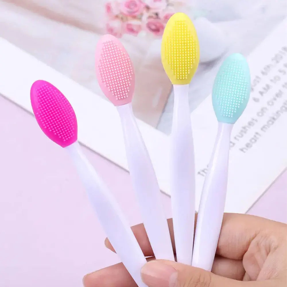 5pc Silicone Pore Brush,Exfoliate Your Large & Visible Pores With This Facial Brush,Double-Sided Black Head Cleaning Tool Nanasbeautyholic