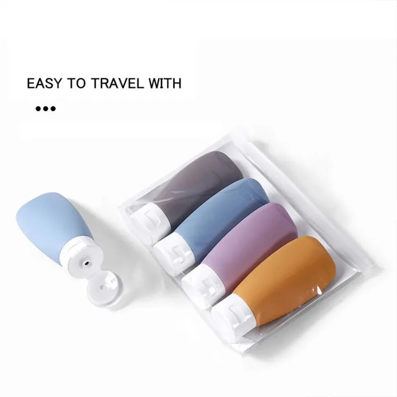 3/4Pcs Travel Botttles Set Refillable Bottle Cosmetic Containers 60ml