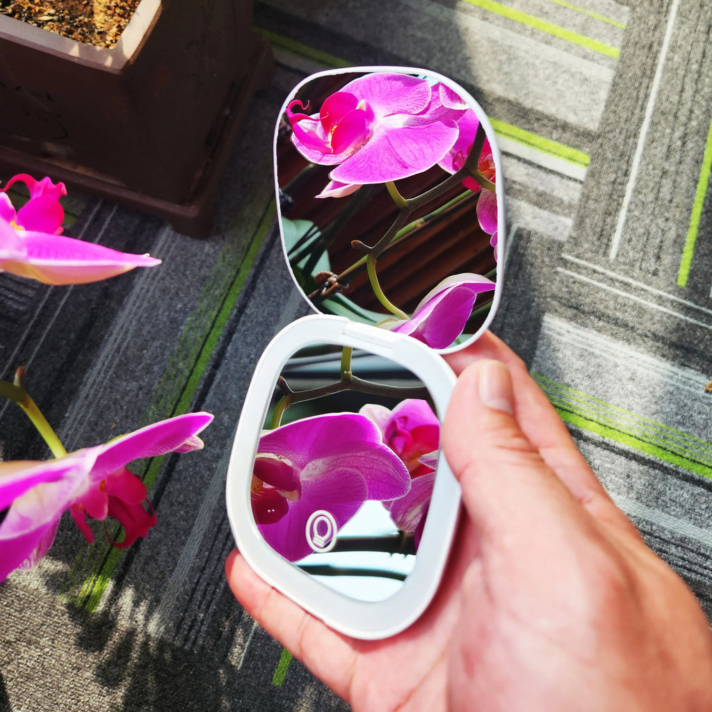 Mini Compact Foldable Pocket Hand Led Makeup Mirror