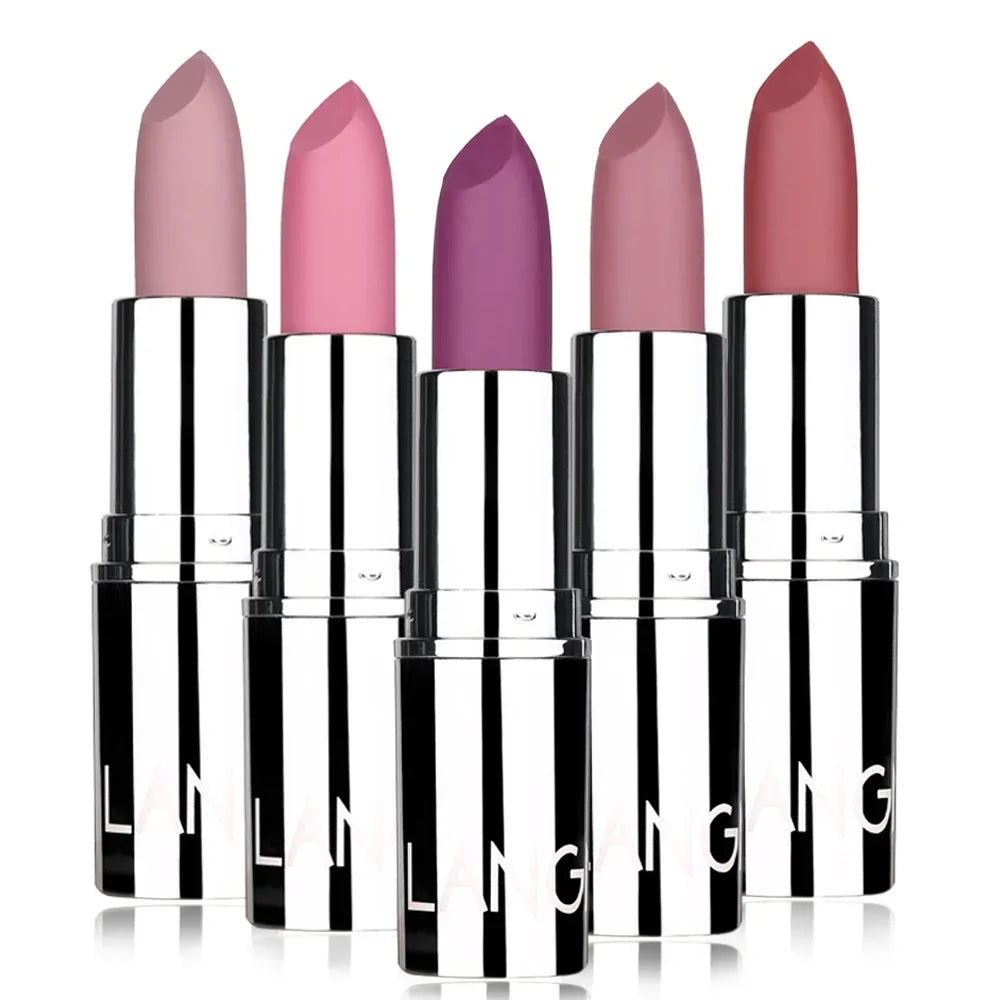 8 Colors Matte Bullet Lipstick Waterproof Long-Lasting Velvet Lipstick Easy To Wear Nude batom Nutritious Makeup Nanasbeautyholic