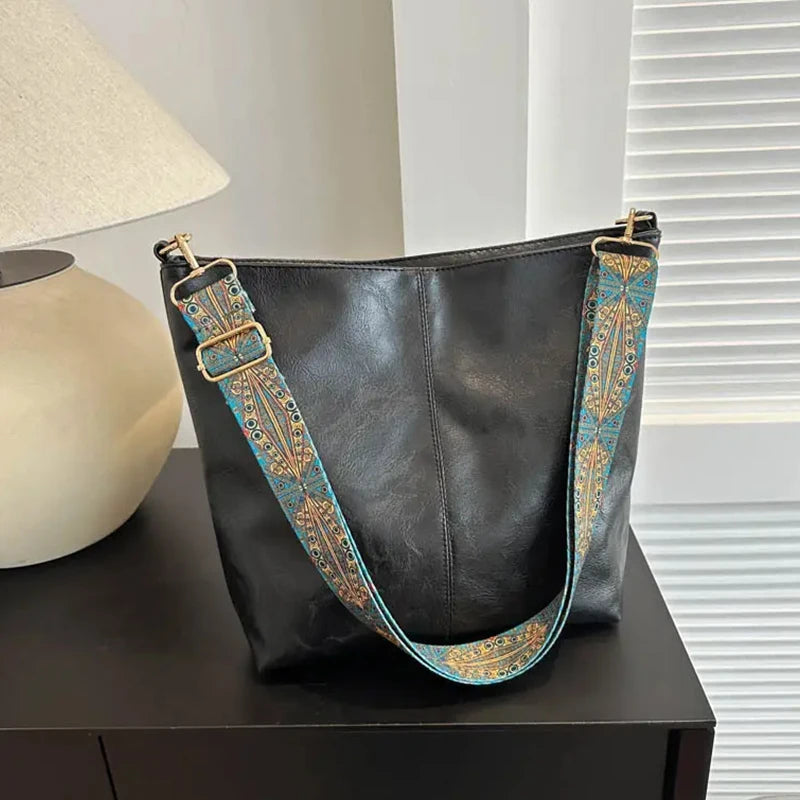 Women's Solid Color Tote Bag — Casual Zipper Shoulder & Crossbody Bag for Daily Commute