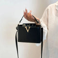 Sequin Letter Bucket Bag – Soft PU Leather Shoulder & Crossbody Tote for Women