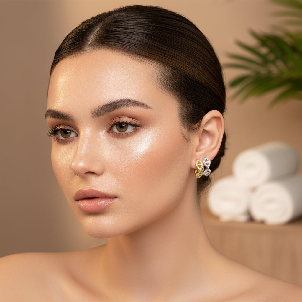 Luminous Sterling Silver Stud Earrings — Timeless Elegance for Every Precious Moment
