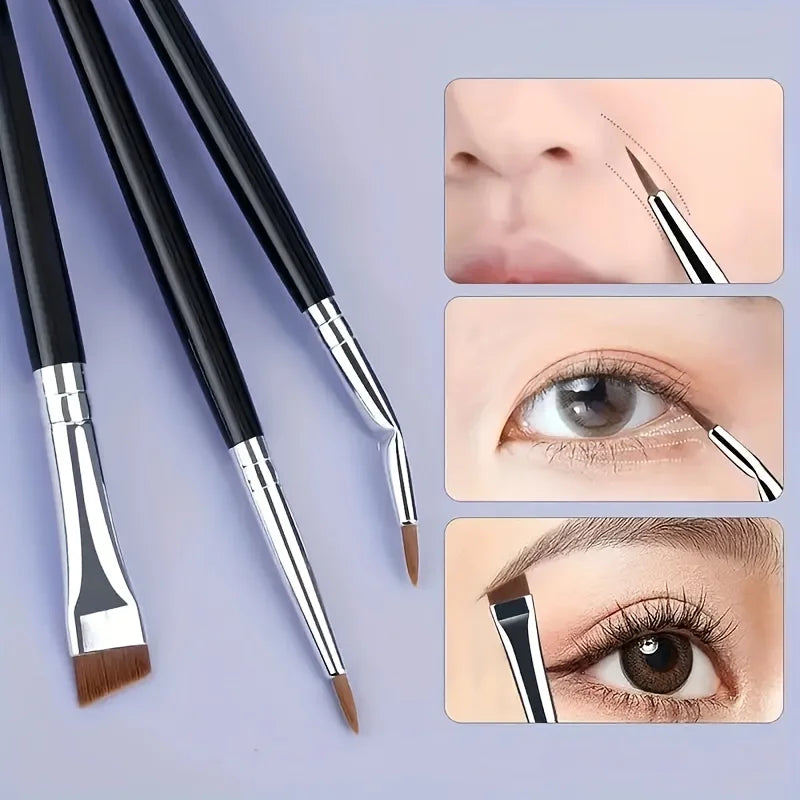 7 combination precision detail makeup brushes, eyeliner and eyebrow brush sets, with ultra-thin eyebrow and lower eyelid brushes Nanasbeautyholic