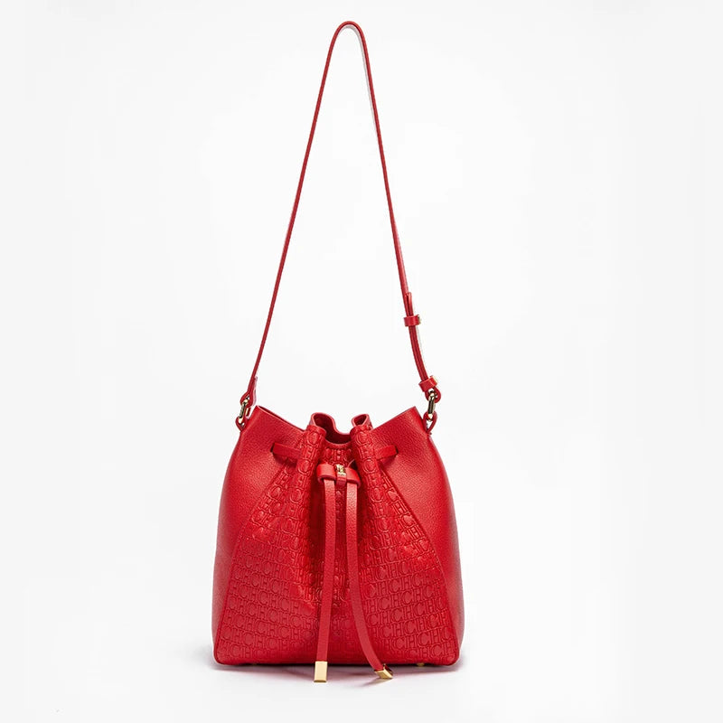 CHCH Women's Top Handbag Pink Drawstring Bucket Bag Graduation Gift Nanasbeautyholic