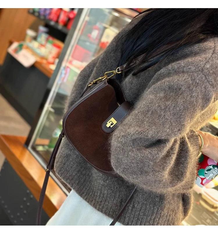 Genuine Cowhide Leather Shoulder Bag – Soft, Structured & Timeless