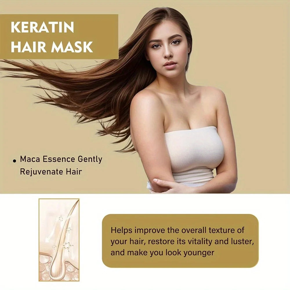GZE Collagen Keratin Hair Mask - Deep Conditioning for Dry Hair - Infused with Argan Oil, Coconut Oil, and Shea Butter Nanasbeautyholic