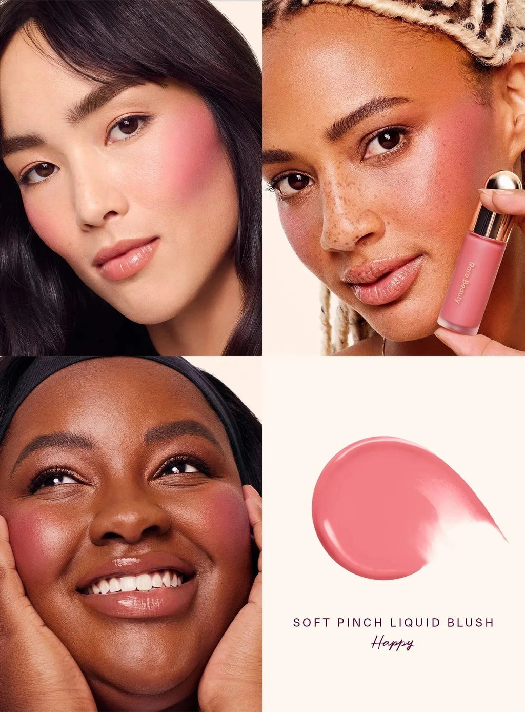 Rare Beauty Lipstick Blush Cream Grace Liquid Blush Waterproof Mositure Face Contour Shadow Blusher Liquid Blusher Plump Makeup Nanasbeautyholic