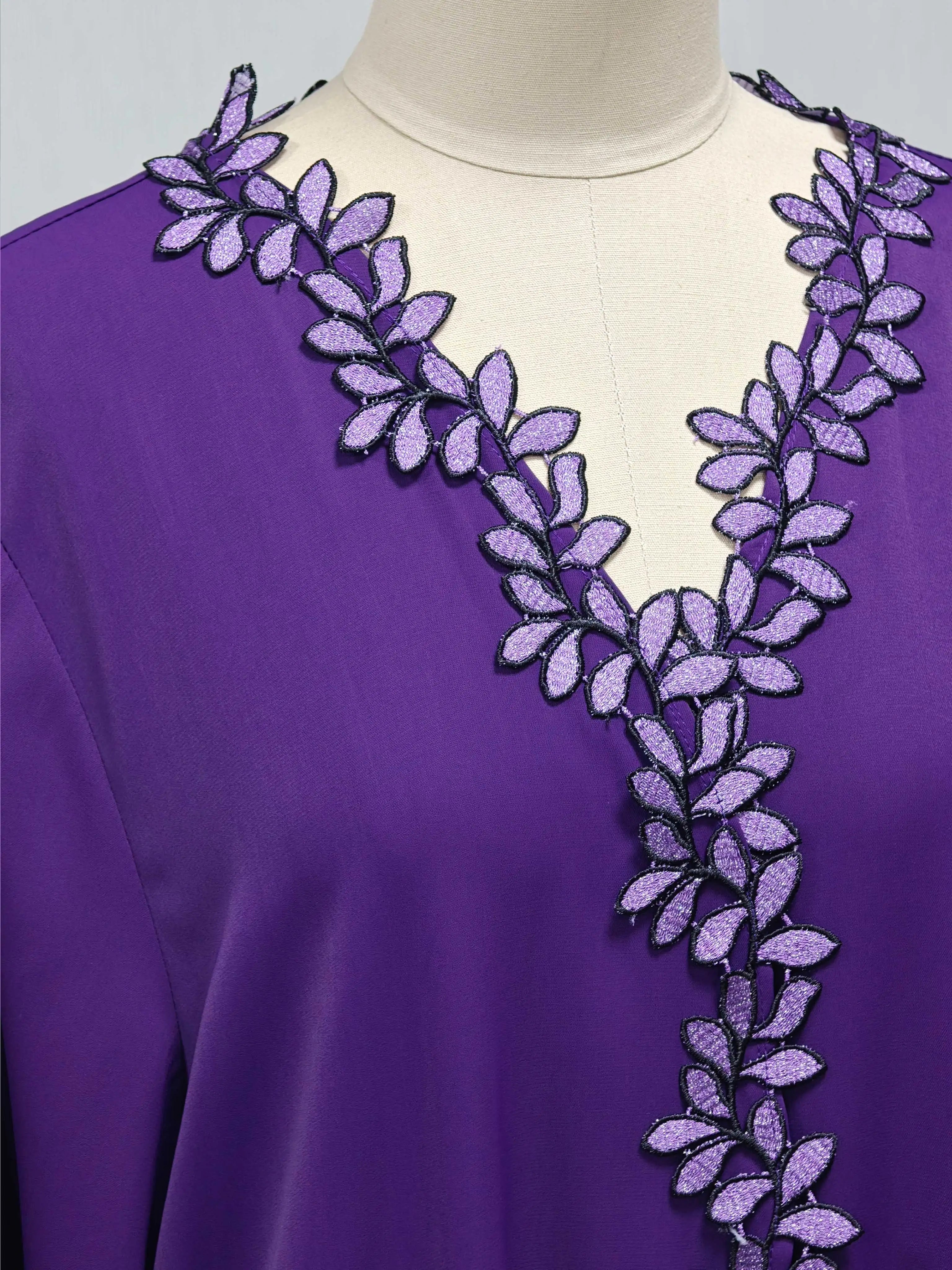 Elegant Embroidered Abaya | Loose Fit Modest Dress for Women