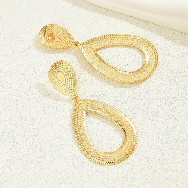 Geometric Drop Earrings for Women | Gold & Silver Tone | Trendy Statement Jewelry