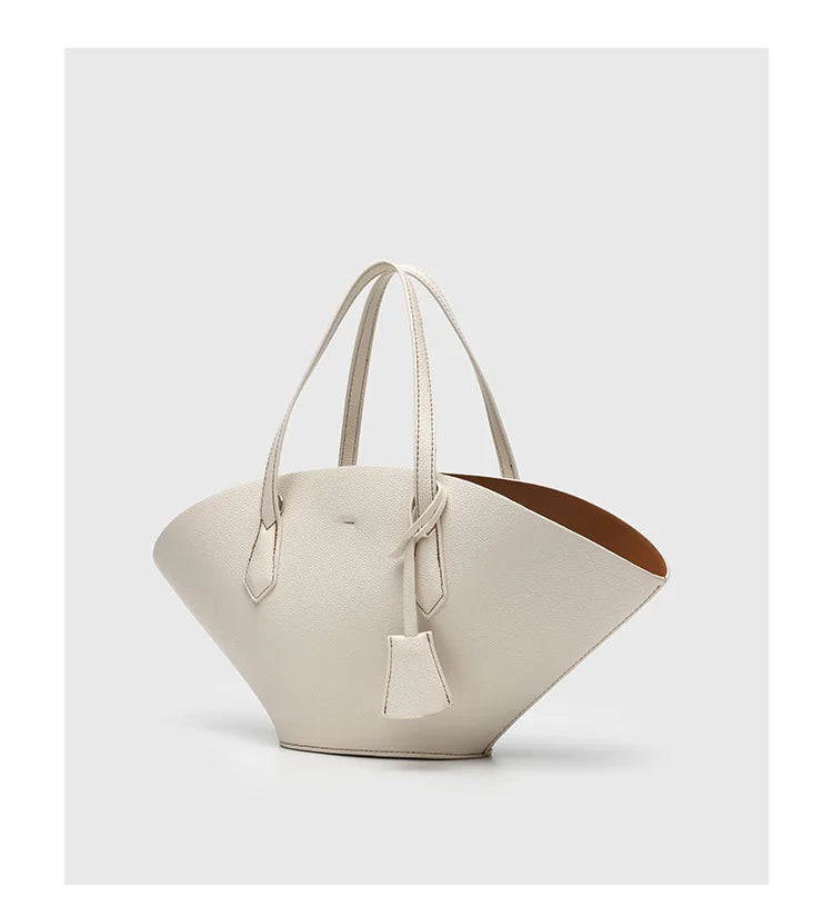Vintage Shell-Shape Tote Bag – Large Capacity PU Leather Women's Shoulder Bag