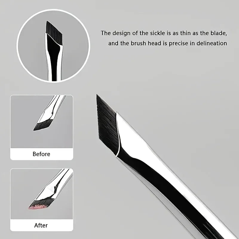 7 combination precision detail makeup brushes, eyeliner and eyebrow brush sets, with ultra-thin eyebrow and lower eyelid brushes Nanasbeautyholic