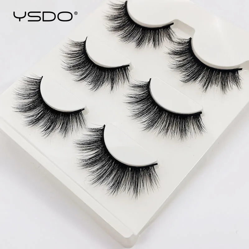 YSDO Natural Full False Eyelashes 3d Lashes  Cat Eye Fake Eyelashes Extension Faux Cils Makeup Tools