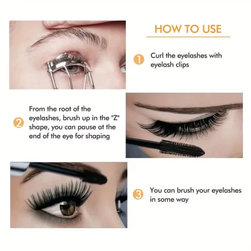 Waterproof 4D Mascara Thick Long Smudge-proof Plump Encrypted Long-lasting Curling Large Eye Makeup Makeup Tools Nanasbeautyholic