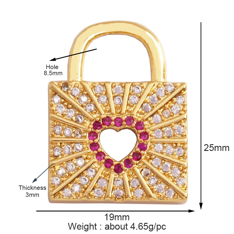 18K Gold Plated Rainbow Enamel Charm Pendant for DIY Jewelry Making – Necklace & Bracelet Findings