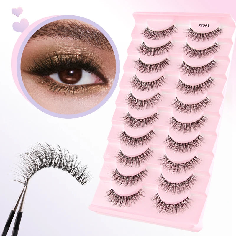 YSDO Natural Full False Eyelashes 3d Lashes  Cat Eye Fake Eyelashes Extension Faux Cils Makeup Tools