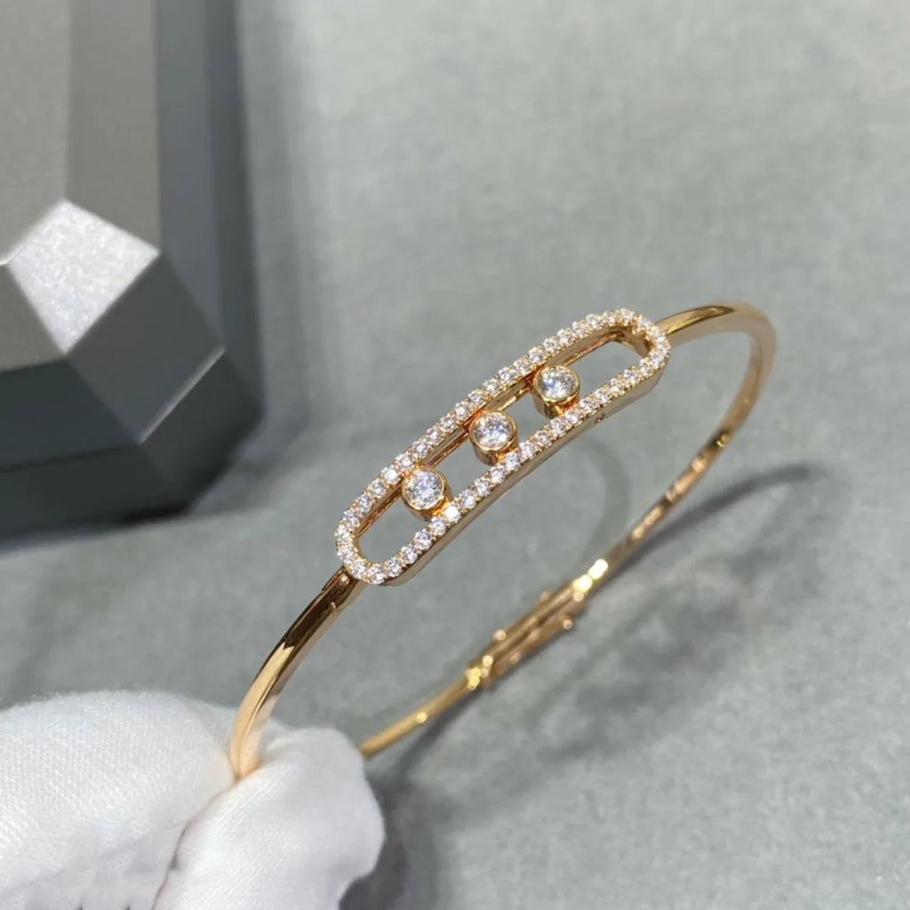 Sterling Silver Luxury Zircon Lucky Bead Bracelet – Timeless Anniversary Gift for Women