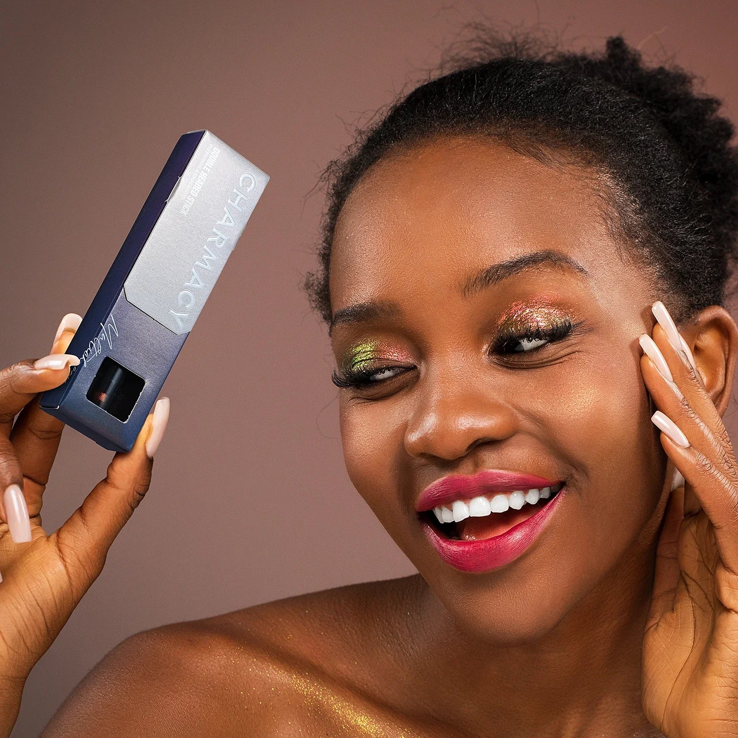 CHARMACY 2-in-1 Multichrome Eyeshadow Stick – High-Pigment Glitter & Shimmer Eye Shadow Pen | 5 Shades