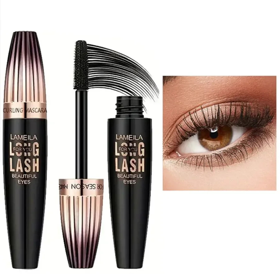 Waterproof 4D Mascara Thick Long Smudge-proof Plump Encrypted Long-lasting Curling Large Eye Makeup Makeup Tools Nanasbeautyholic