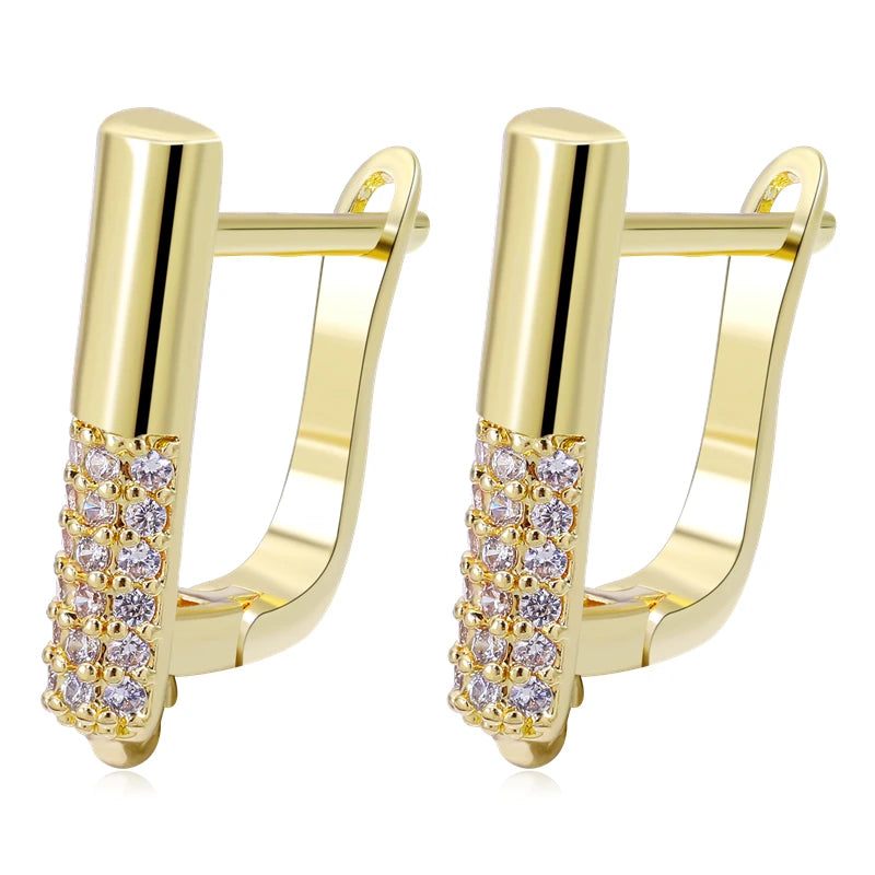 Juya 18K Gold & Silver Plated Earring Hooks – Micro Pave Zircon DIY Jewelry Findings
