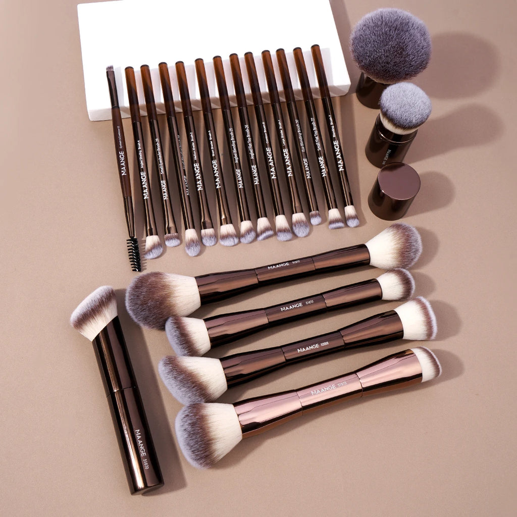 MAANGE 20pcs/set Pro Makeup Brushes Double Ended