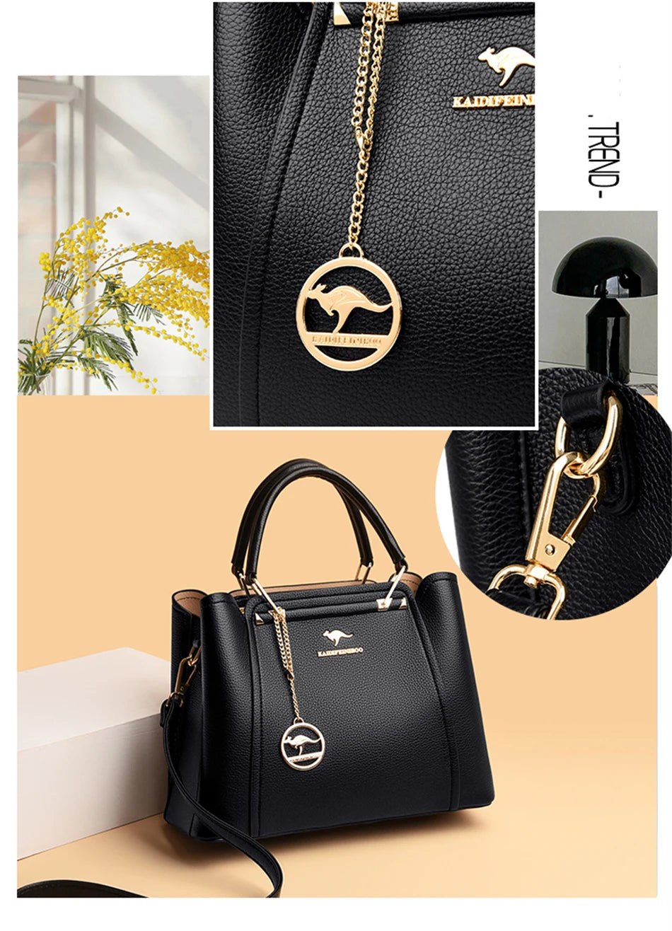 Luxury Women Designer 3 Layers Shoulder