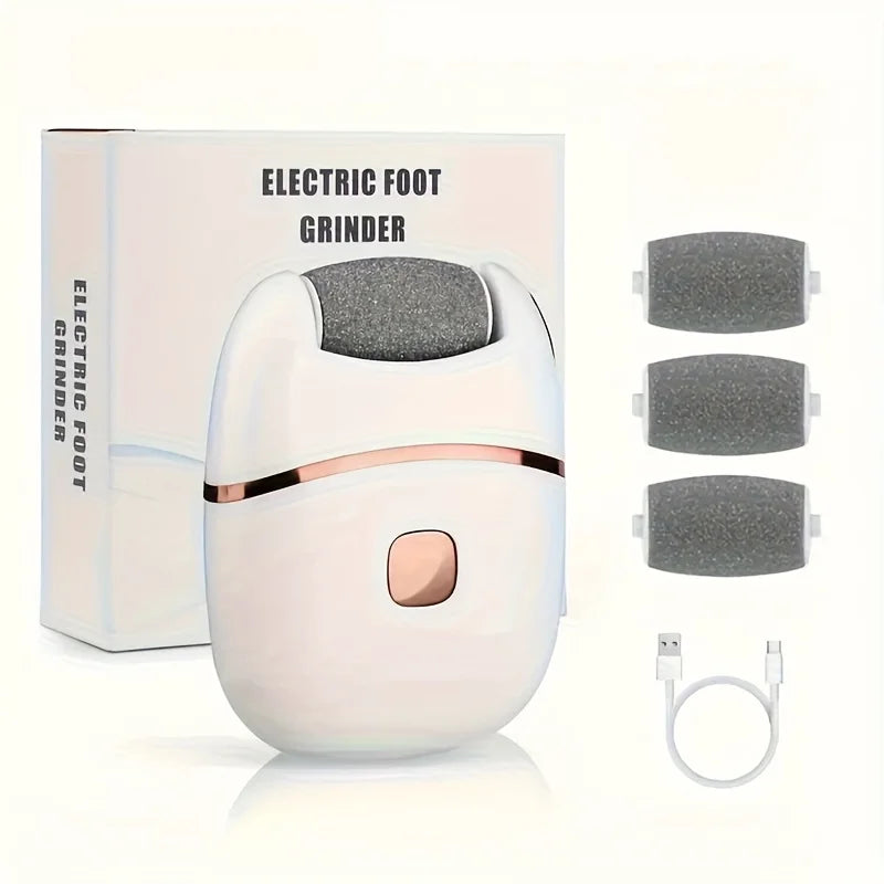 Rechargeable Electric Foot Grinder for Thick Faux Leather USB Personal Care Tool with Interchangeable Heads Grooming Tool Nanasbeautyholic