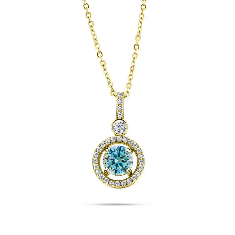 1ct Moissanite Pendant Necklace Sterling Silver — Outshines Diamonds, Captures Every Heart