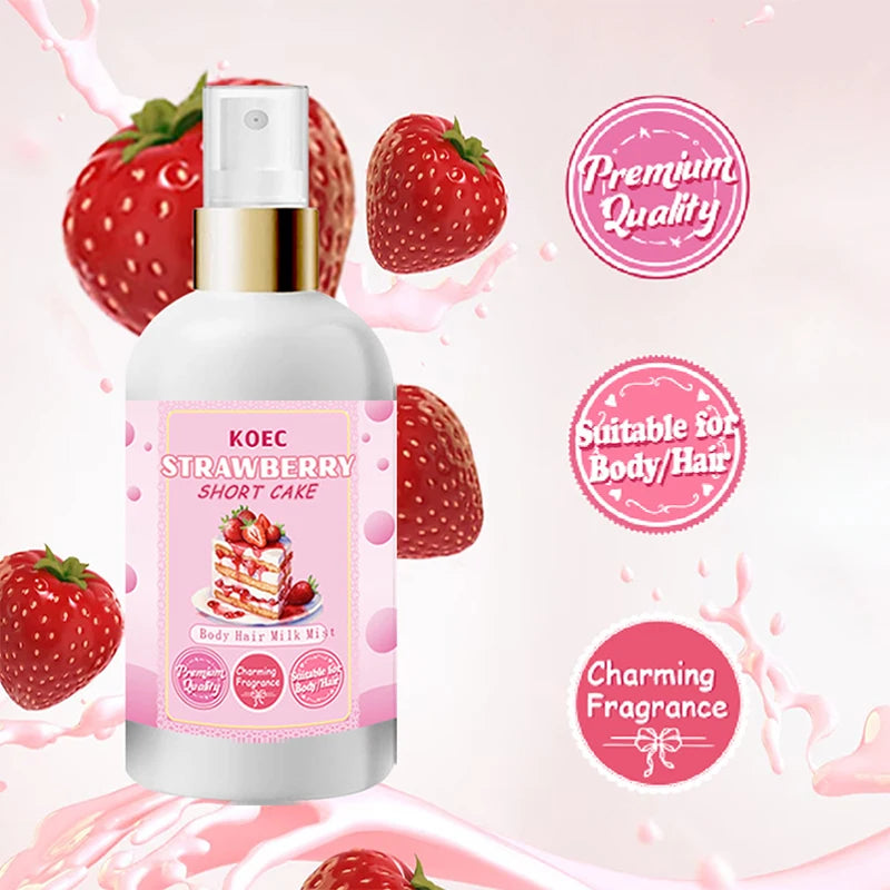 Strawberry Women's Perfume Clothing Spray Vitality Charm Coconut Body Milk Fragrance Spray Brand Sweet Charm Strawberry Perfume Nanasbeautyholic