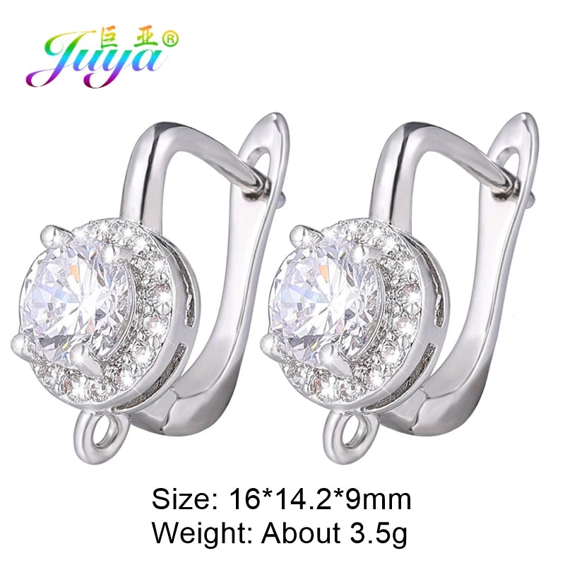 18K Gold Plated Zircon Earring Hooks for DIY Jewelry Making – Leverback Ear Wire Findings