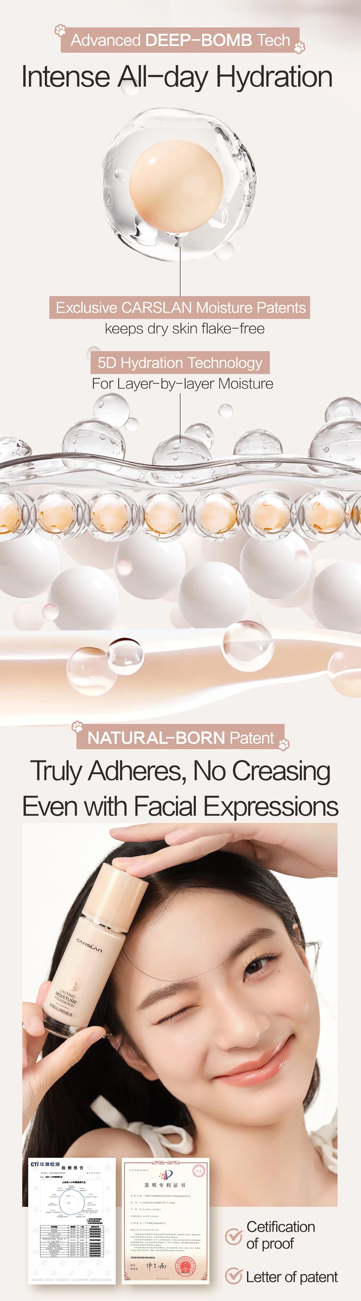 CARSLAN Long-lasting Moisture Matte Liquid Face Foundation
