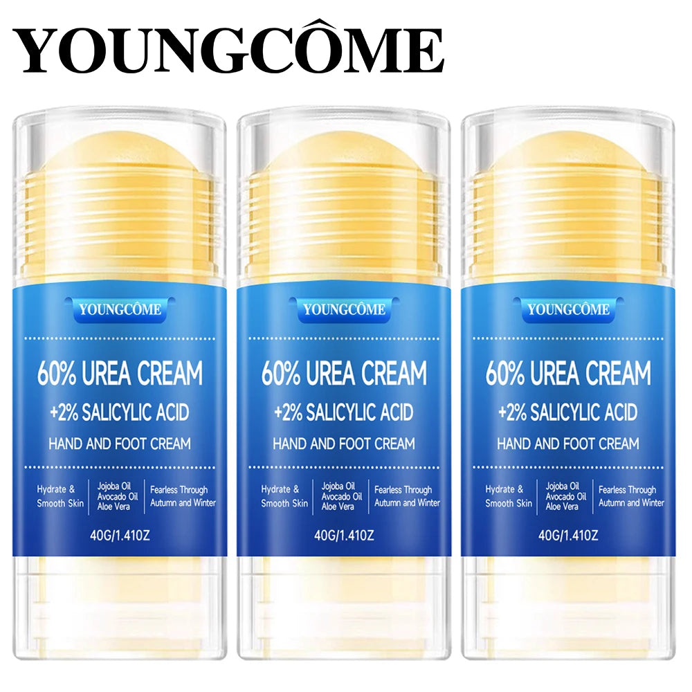 YOUNGCOME 60% Urea Foot Cream with 2% Salicylic Acid – Deep Callus Remover & Moisturizer for Dry Cracked Heels