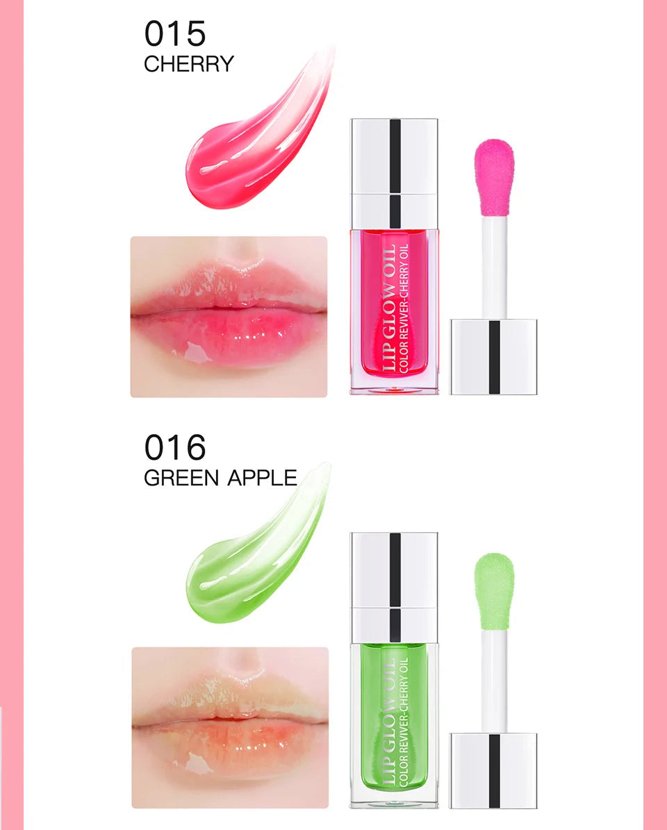 3pcs/set Lip Glaze Mirror Water Long-lasting Waterproof Crystal Jelly Oil Lip Tint Moisturizing Non-stick Cup Lip Glow Oil Care Nanasbeautyholic