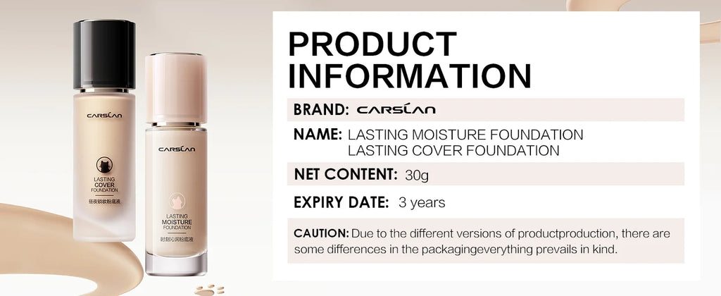 CARSLAN Long-lasting Moisture Matte Liquid Face Foundation