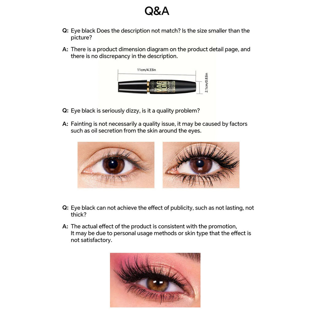4D Fiber Mascara | Thickening, Lengthening & Curling — 5 Colors | 10g