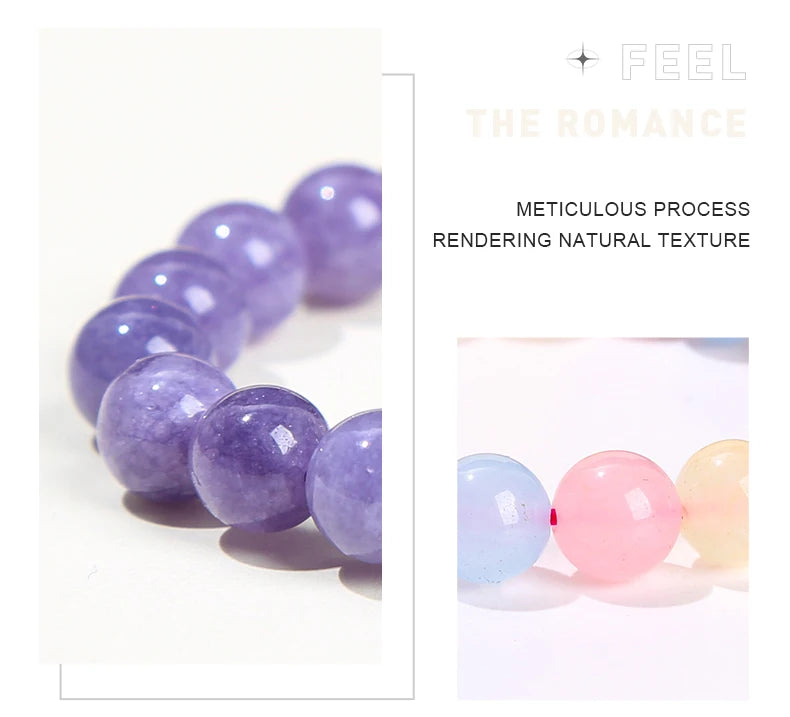 Natural Gemstone Bead Bracelet — Amethyst, Tiger Eye, Crystal, Agate & More | Reiki Healing Jewelry