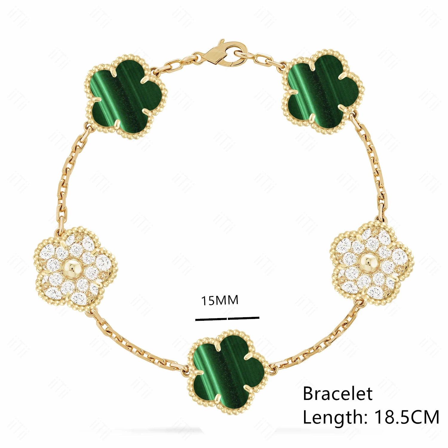Lucky Clover Natural Mother of Pearl Bracelet & Necklace – Gold & Silver