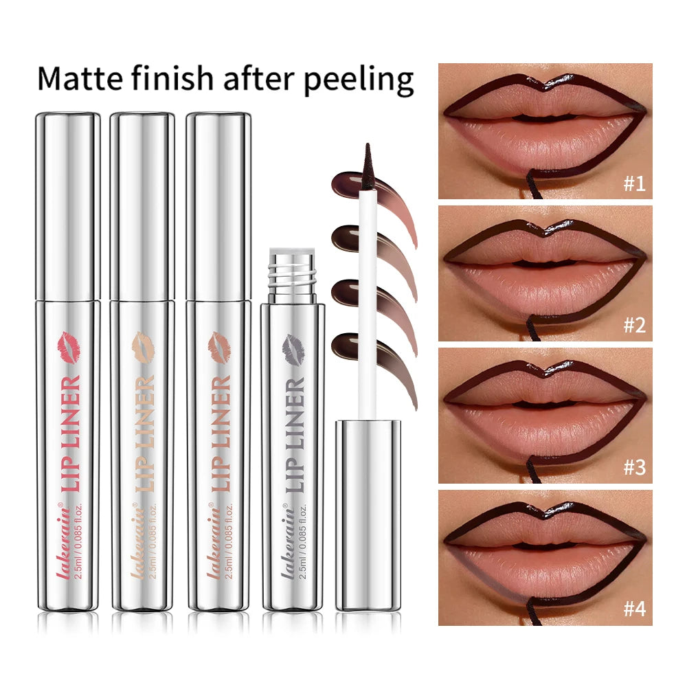 Peel-Off Lip Liner & Tint | Waterproof Long-Lasting Matte | 10 Shades