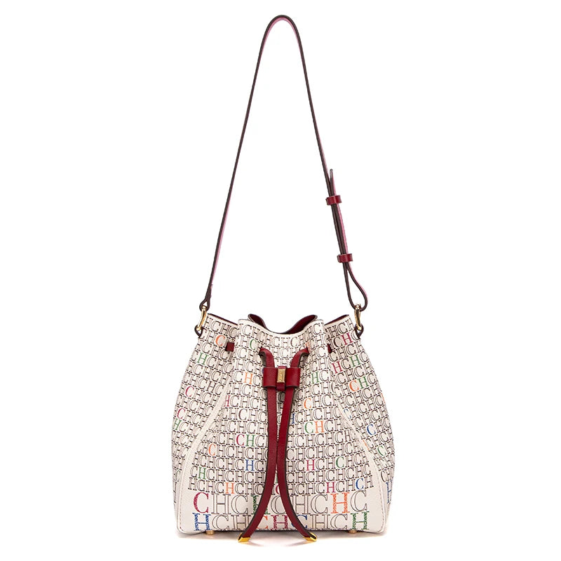 Luxury Classic Women's Handbag Bucket Bag Fashion PVC Printed Shoulder Luxury Brand Women Designer Wallet Classic Nanasbeautyholic