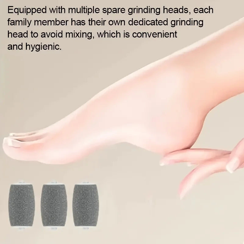 Rechargeable Electric Foot Grinder for Thick Faux Leather USB Personal Care Tool with Interchangeable Heads Grooming Tool Nanasbeautyholic