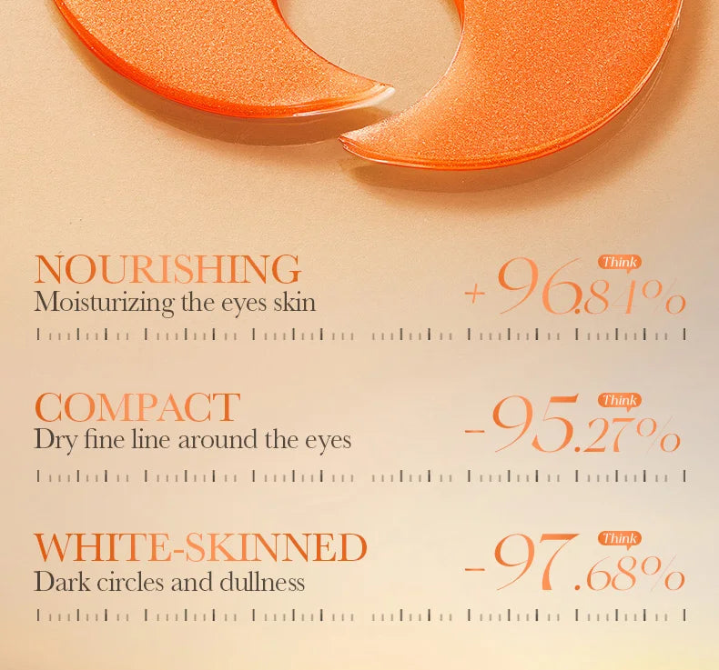 80pcs BIOAQUA Vitamin C Crystal Collagen Eye Mask Anti Dark Circles Whitening Anti-Wrinkles Moisturizing Anti-Aging Eye Patches Nanasbeautyholic