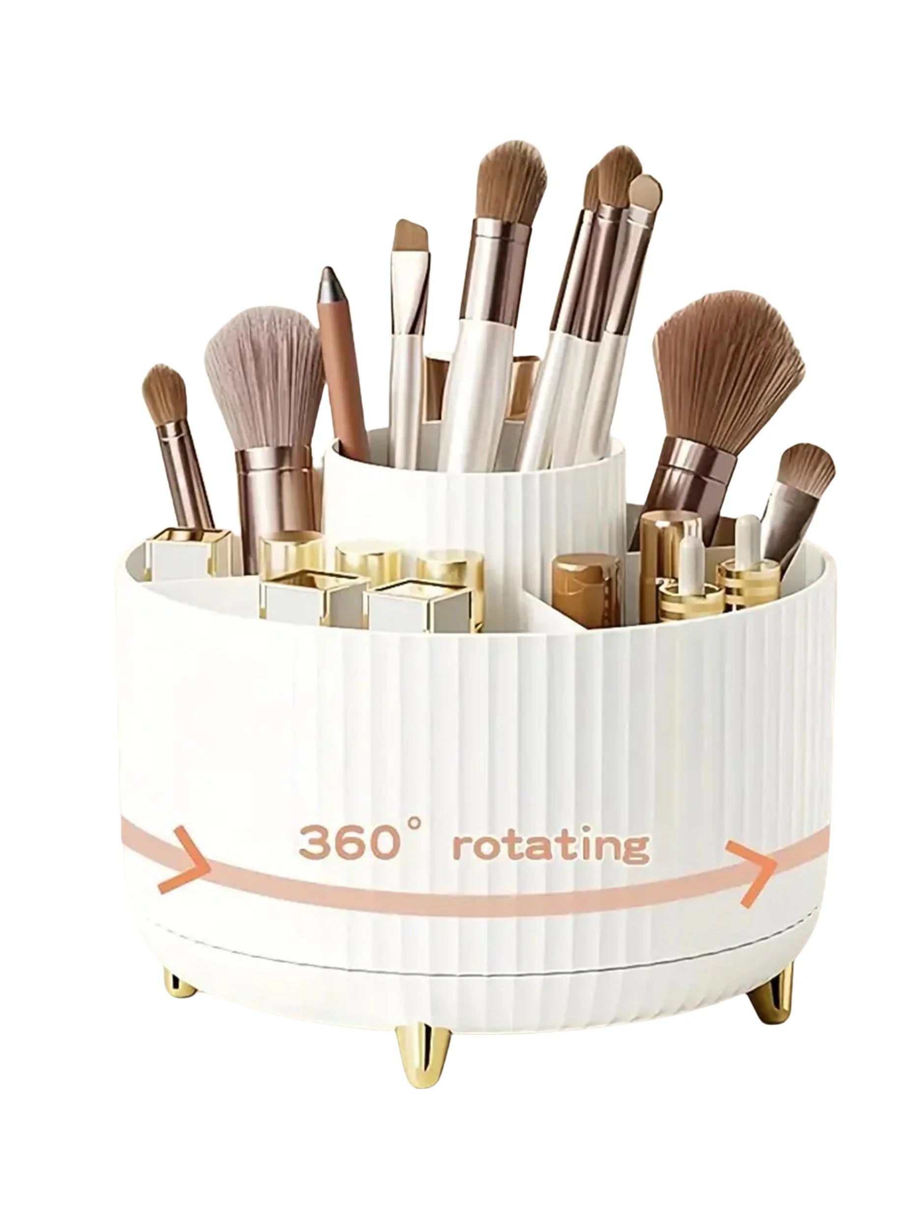 360° Rotating Makeup Organizer - 1pc Plastic