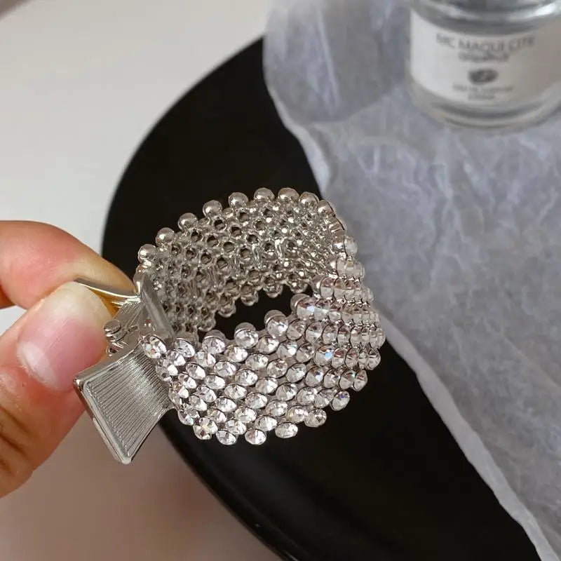 Fashion Pearl Rhinestone Metal Hair Clip